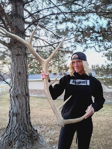Customer photo review of RISE AND SHED TOPO BLOCK HOODIE