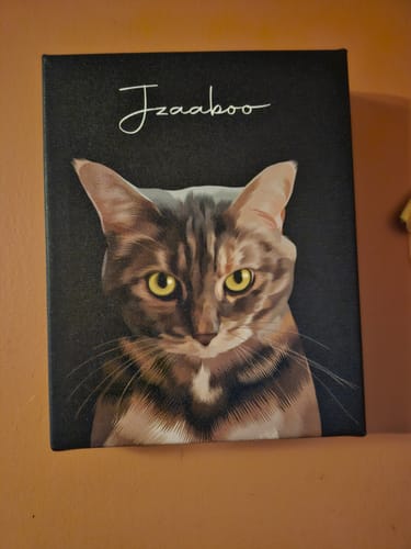 Customer photo review of Pet Art Canvas Wrap