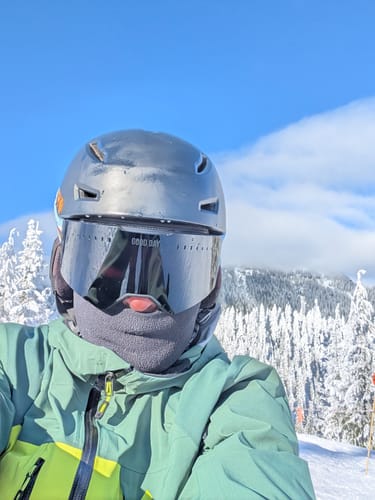 Customer photo review of The Valorie Snow Goggle - Photochromic Black Lens