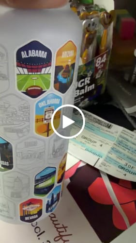 Customer video review of Lets Wander™ National Parks Water Bottle + Stickers