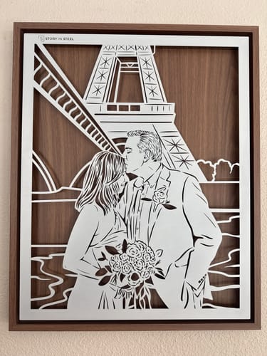 Customer photo review of Custom Metal Portrait
