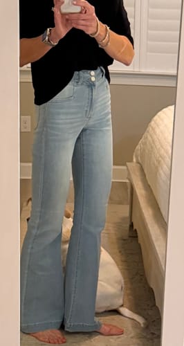 Customer photo review of Esme Tall Flare Jean - Light Wash