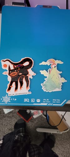Customer photo review of Big Teeth Cat, Vinyl Sticker