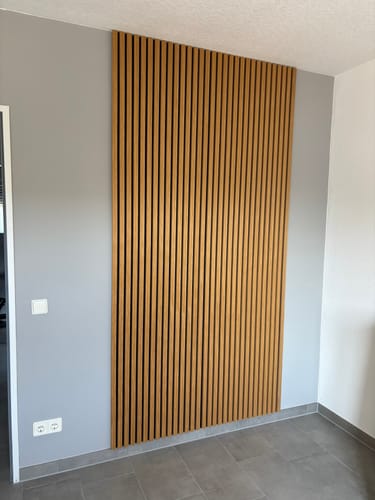 Customer photo review of Akustikpaneele Rustikale Eiche | 240 cm x 60 cm | Dreiseitig Echtholzfurnier