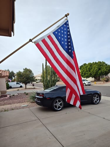 Customer photo review of 3' x 5' American Flag Set