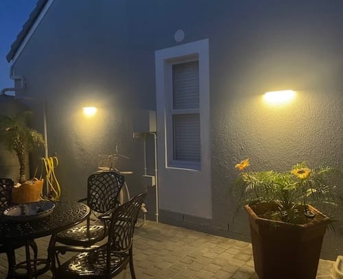 Customer photo review of Solar Wall Light with Motion Sensor
