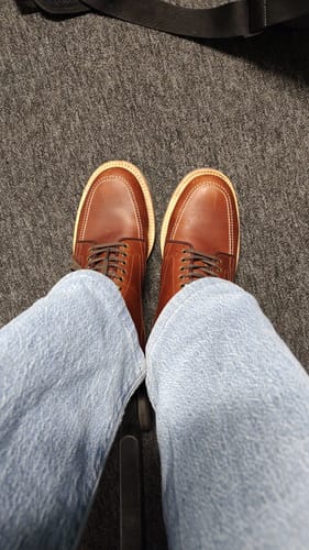 Customer photo review of Indiana Moctoe Boot - luosjiet®boots - Brown Full Grain Pull-Up Cowhide