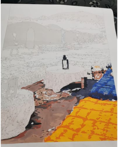 Customer photo review of Custom Landscape Paint By Numbers