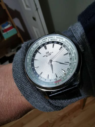 Customer photo review of Extraordinary Series World Time Day Night Display GMT Watch 41mm