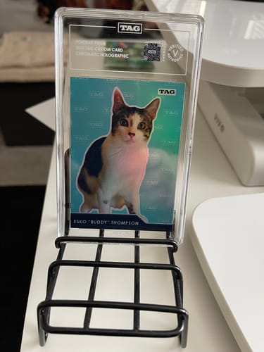 Customer photo review of TAG Custom Card | Pet Portrait Prism