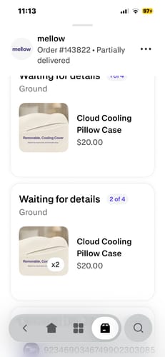 Customer photo review of Mellow CloudAlign™ Pillow