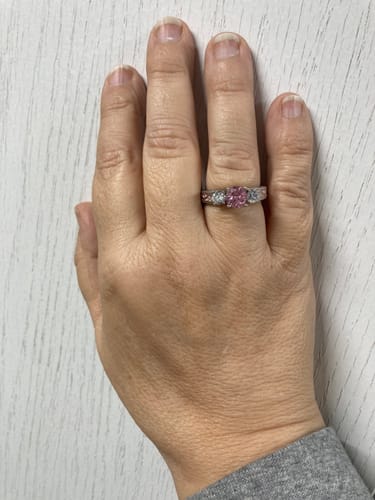 Customer photo review of Century Romance Ring - Rose Quartz