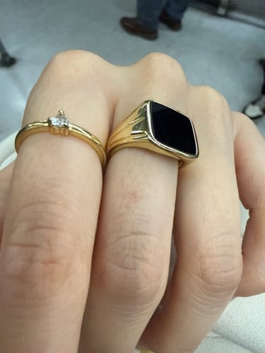 Customer photo review of ANILLO BLACK DALI BAÑO DE ORO