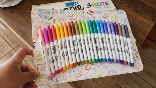 Customer photo review of Sharpie - Set 24 Destacadores S Note Pastel
