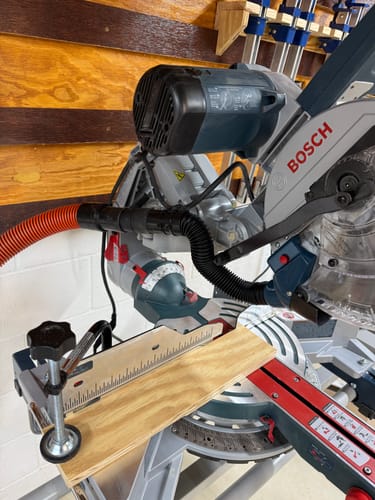 Customer photo review of Bosch Axial Glide Miter Saw Dust Chute (Gen II)