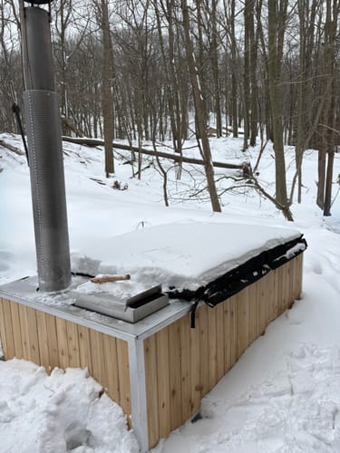 Customer photo review of Group Wood Burning Hot Tub