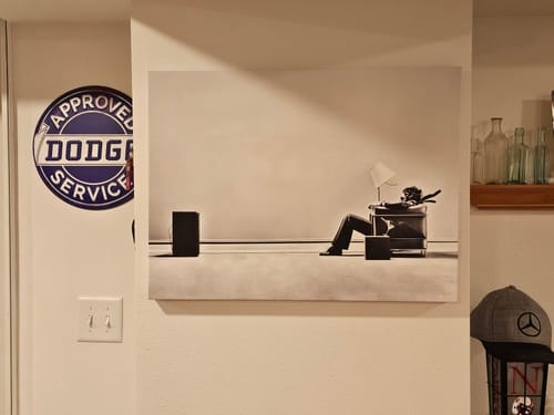 Customer photo review of Blown Away Guy Speakers Ad 1979