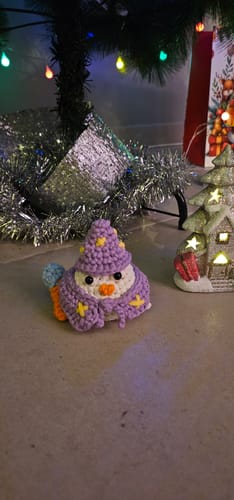 Customer photo review of Merlin the Wizard Owl Crochet Kit
