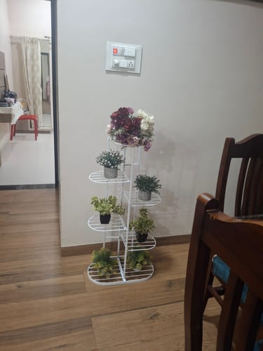 Customer photo review of UnitedCrafts MILO 6 Tier Metal Plant Stand -7 Potted Multiple Shelves