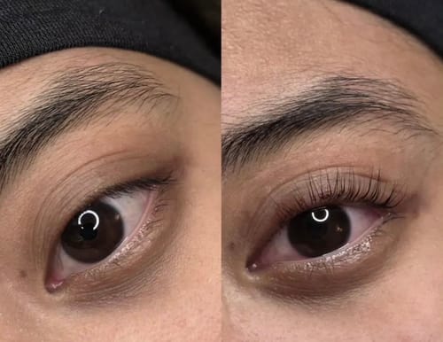 Customer photo review of Pure Care Lash & Brow Lift Pack