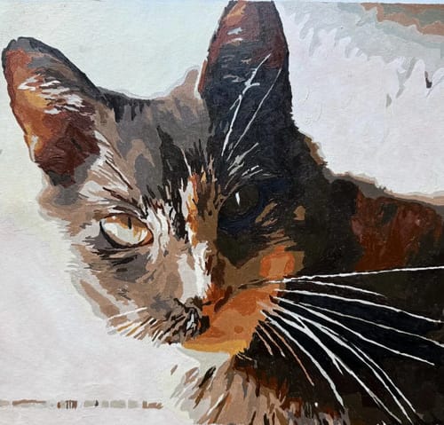 Customer photo review of Custom Pet Paint By Numbers