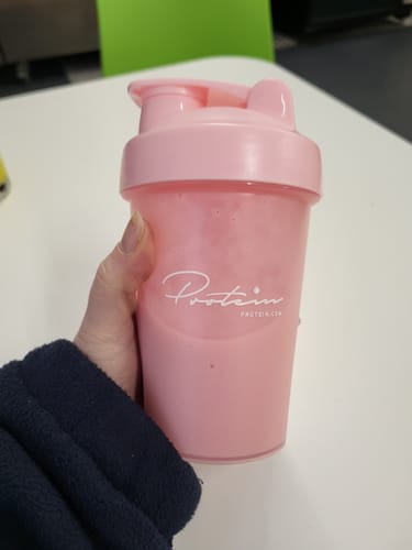Customer photo review of Pink Protein Shaker 13.5 oz
