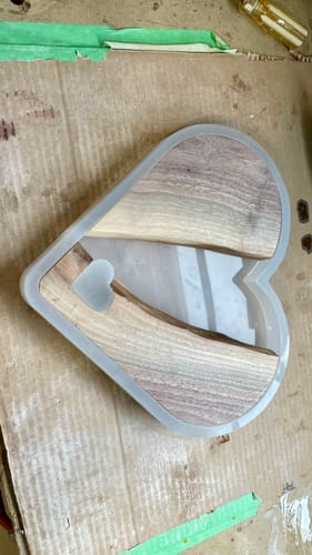 Customer photo review of 12.5x11.0x1" Heart Serving Board Silicone Mold