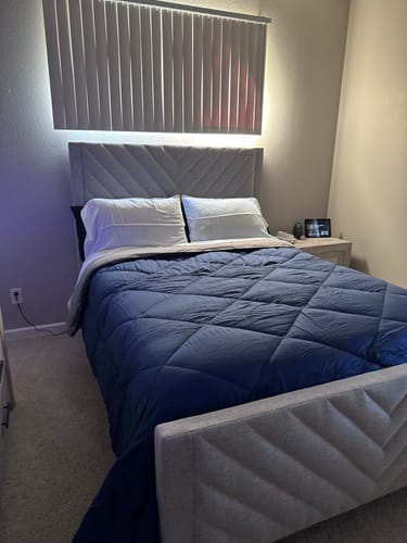 Customer photo review of DÍA Over-Sized Eucalyptus Comforter Set