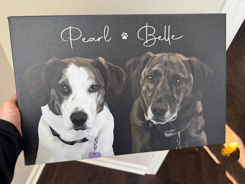 Customer photo review of Pet Art Canvas Wrap