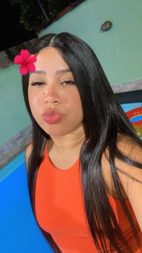 Customer photo review of Lace Front HD Carol Castanha Luzes Lisa 90cm