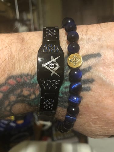Customer photo review of Mens Masonic Bracelet