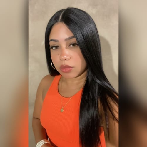 Customer photo review of Lace Front HD Carol Castanha Luzes Lisa 90cm