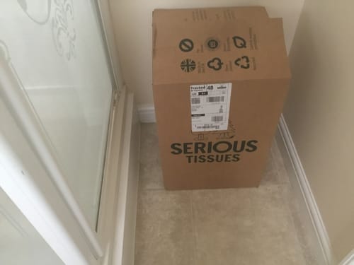Customer photo review of Recycled 3 Ply Toilet Paper