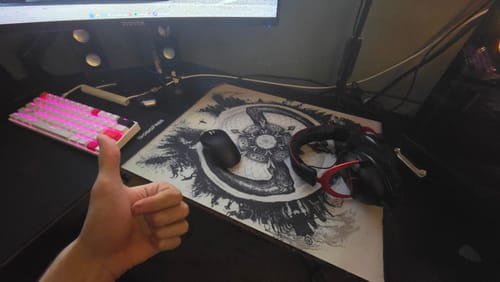 Customer photo review of Custom Glass MousePad