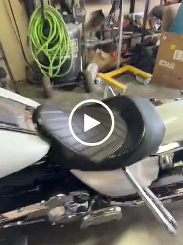 Customer video review of C.C. RIDER Touring Seat Two Piece 2 Up Seat Low Profile Driver Passenger Seat Road Stallion For Road Glide Street Glide Road King, 2009-2023