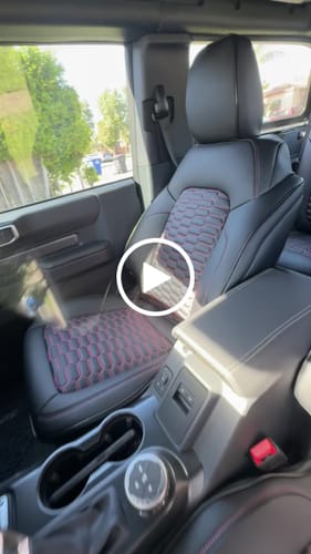 Customer video review of 2021+ Ford Bronco Leather Seat Covers(Custom Order)