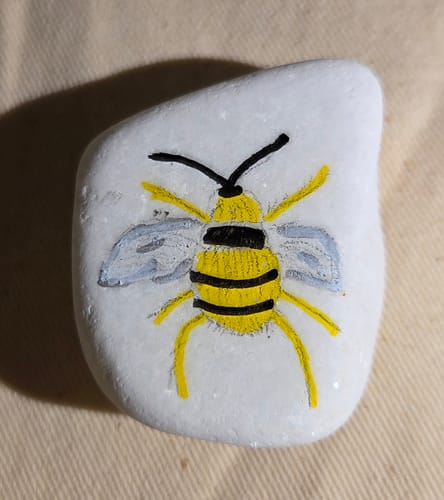 Customer photo review of 12/15 Stuks Santorini Schilderstenen 3-8 cm 1,5 KG Happy Stones + QR Codes voor de App