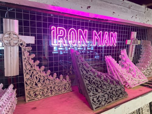 Customer photo review of Custom neon sign IRON MAN