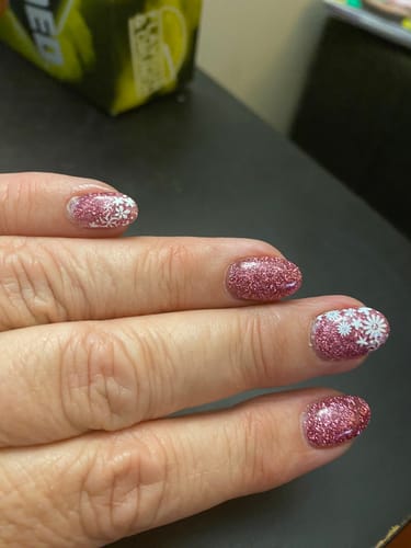 Customer photo review of Candy Floral Nail Wrap