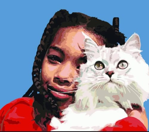 Customer photo review of Custom Pet Paint By Numbers