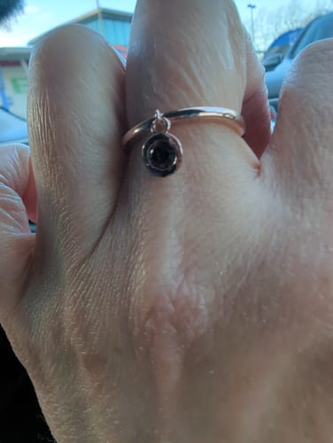 Customer photo review of Solitaire Birthstone Charm Ring
