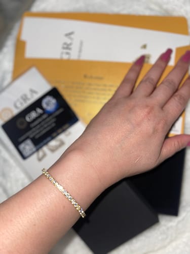 Customer photo review of Moissanite Tennis Bracelet - 3mm