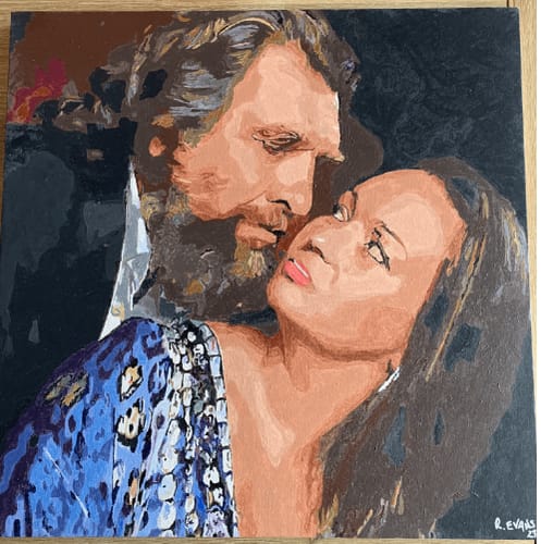 Customer photo review of Custom Portrait Paint By Numbers