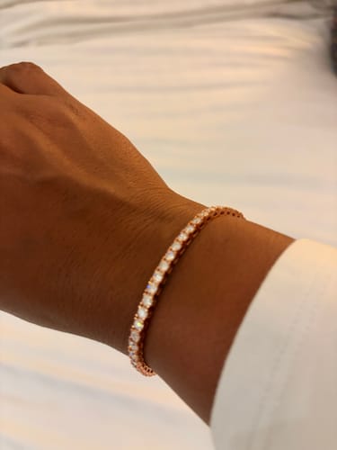 Customer photo review of Moissanite Tennis Bracelet - 3mm