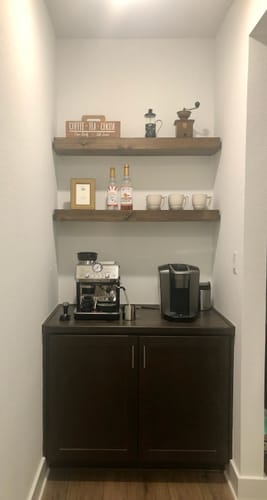 Customer photo review of Modern 3" Thick Floating Shelves