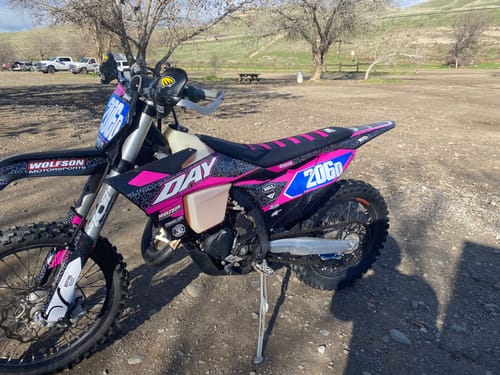 Customer photo review of Custom Seat Cover: 2024 KTM 125 XC