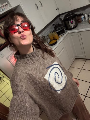 Customer photo review of Heritage Spiral Knit Sweater