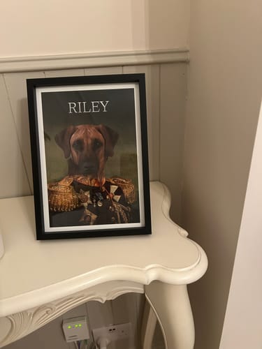 Customer photo review of The General - Custom Vintage Pet Portrait