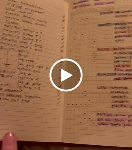 Customer video review of Running List Weekly Planner