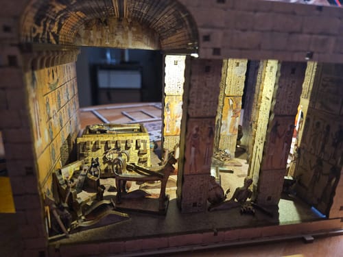 Customer photo review of Egyptian Pharaoh's Tomb DIY Book Nook Kit